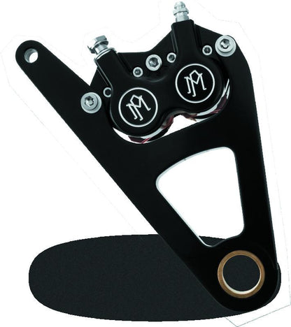Performance Machine Front 4 Piston Caliper and Bracket - Contrast Cut