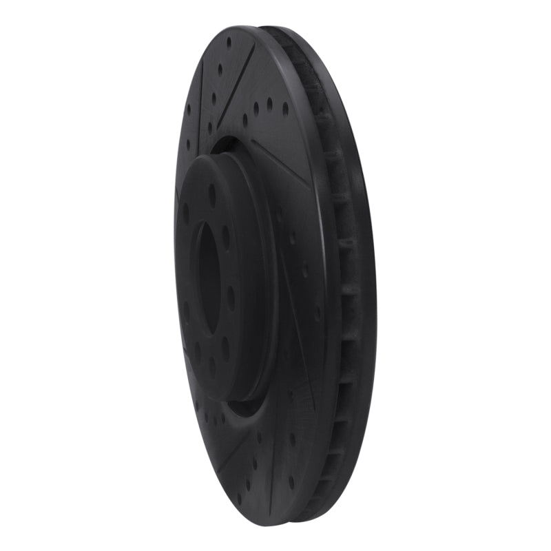 R1 Concepts R1 03-11 Cadillac BLS (Mexico) Front Left Drilled & Slotted Black Brake Rotor