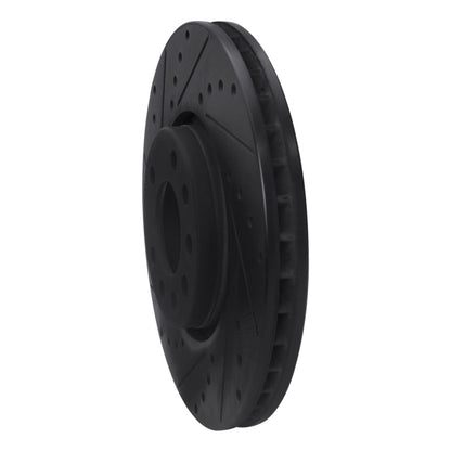 R1 Concepts R1 03-11 Cadillac BLS (Mexico) Front Left Drilled & Slotted Black Brake Rotor