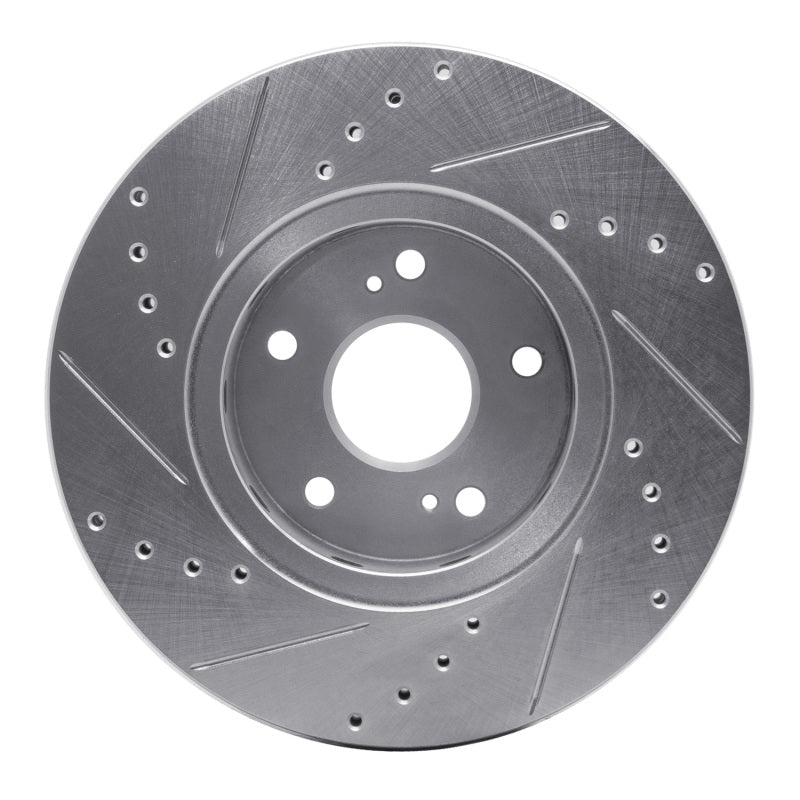 R1 Concepts R1 10-13 Suzuki Kizashi Front Right Drilled & Slotted Silver Brake Rotor