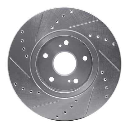 R1 Concepts R1 10-13 Suzuki Kizashi Front Right Drilled & Slotted Silver Brake Rotor