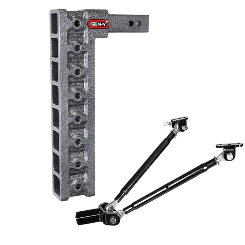 GEN-Y Hitch Gen-Y Mega Duty 2in Shank 17.5in Drop 2K TW 16K Hitch w/GH-0100 Stabilizer Kit