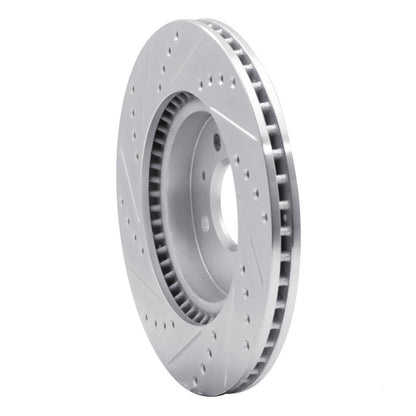 R1 Concepts R1 12-23 Hyundai ACCENT Front Right Drilled & Slotted Silver Brake Rotor