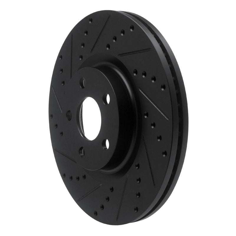 R1 Concepts R1 17-20 Lincoln MKZ Front Left Drilled & Slotted Black Brake Rotor