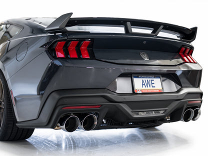 AWE Tuning AWE 2024 Ford Mustang Dark Horse S650 RWD SwitchPath Cat-Back Exhaust w/ Quad Chrome Silver Tips