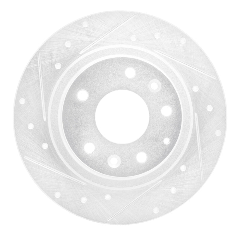 R1 Concepts R1 16-18 Mazda CX-3 Rear Left Drilled & Slotted Silver Brake Rotor