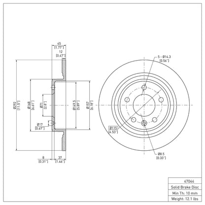 DFC 11-19 Buick Cascada Rear Brake Rotor
