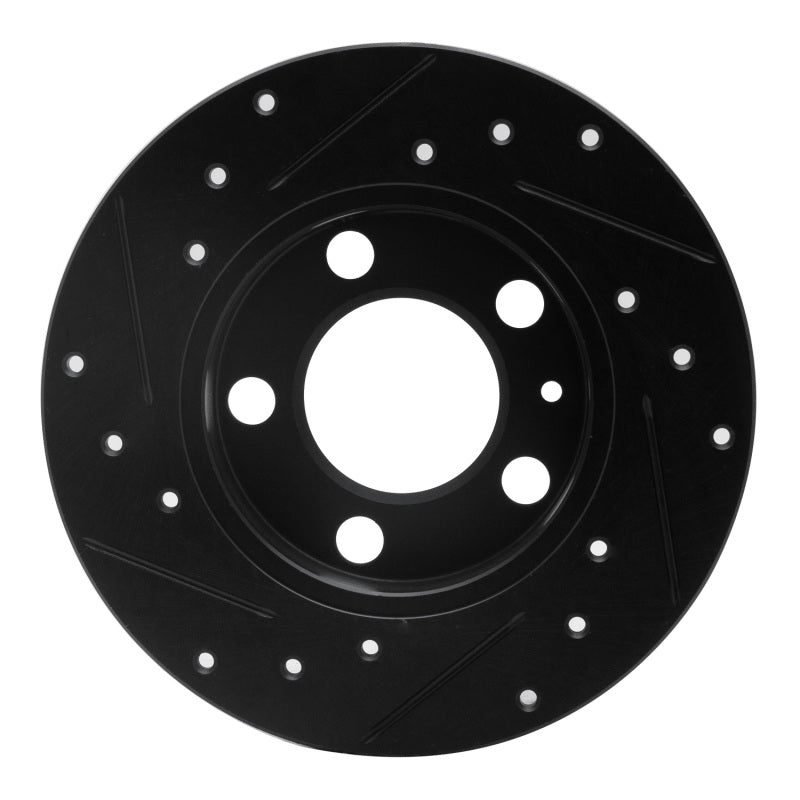 R1 Concepts R1 98-24 Audi A1 (Mexico) Rear Right Drilled & Slotted Black Brake Rotor