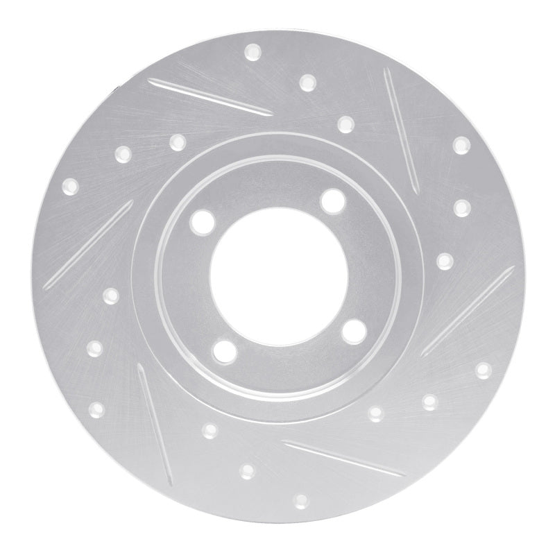 R1 Concepts R1 70-79 Toyota Carina Front Left Drilled & Slotted Silver Brake Rotor