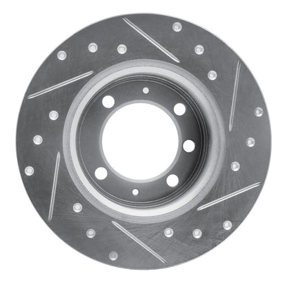 R1 Concepts R1 69-87 Saab 99 Rear Left Front Left Drilled & Slotted Silver Brake Rotor