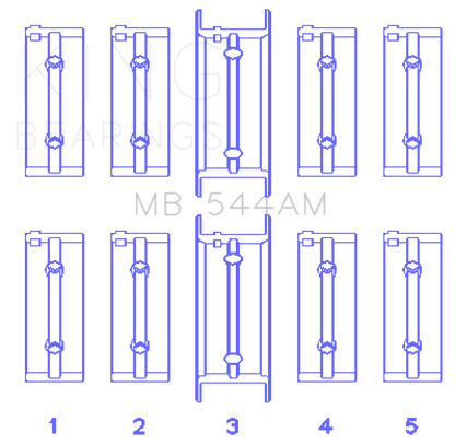 King Engine Bearings BMW M10B15/18/20 (Size +0.75mm) Main Bearing Set