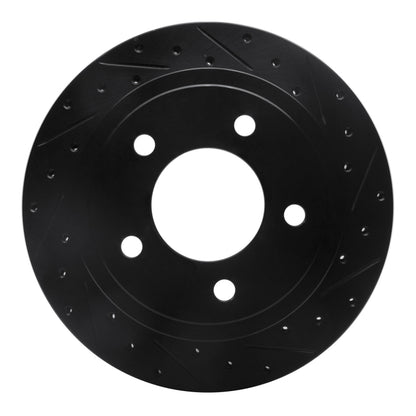 R1 Concepts R1 03-03 Dodge Ram 1500 Van Rear Right Drilled & Slotted Black Brake Rotor