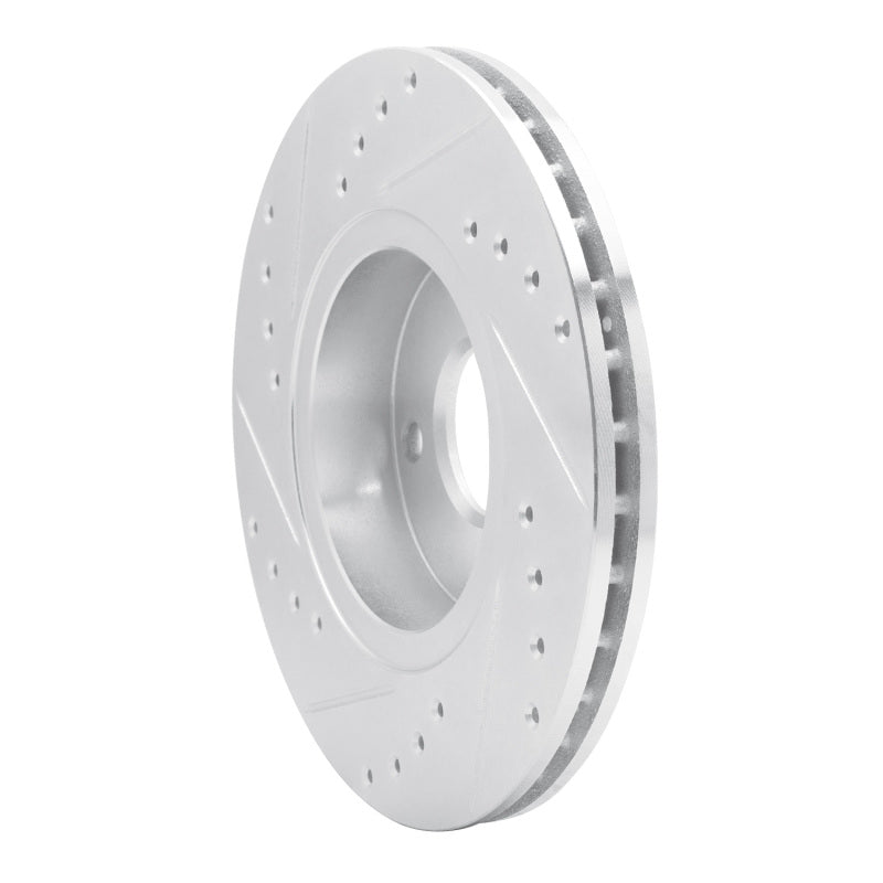 R1 Concepts R1 98-04 Ford CONTOUR Front Right Drilled & Slotted Silver Brake Rotor