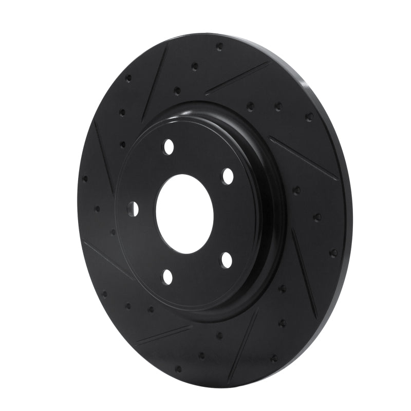 R1 Concepts R1 12-20 Chrysler Town & Country Rear Left Drilled & Slotted Black Brake Rotor