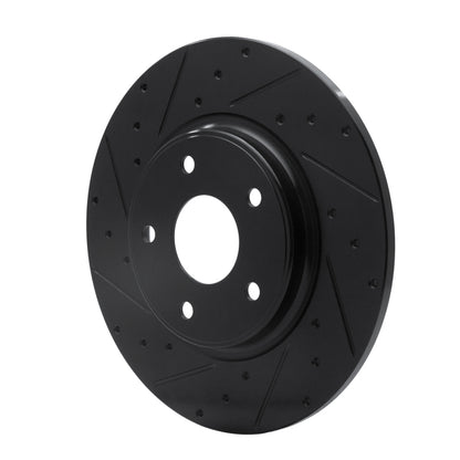 R1 Concepts R1 12-20 Chrysler Town & Country Rear Left Drilled & Slotted Black Brake Rotor