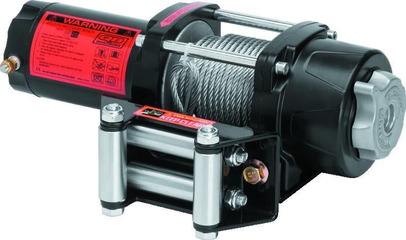 QuadBoss Winch Kit - 39ft x 3/16in Cable - 3hp - Roller Fairlead - Wired Remote - 2500lb