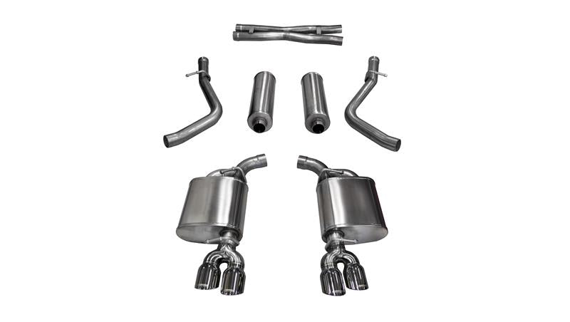 CORSA Performance Corsa 2015-2017 Dodge Challenger Sport Cat-Back Dual Rear Exit with Twin 3.5in Polished Pro-Seri