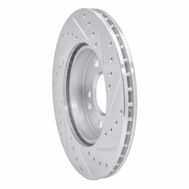 R1 Concepts R1 84-95 Mercedes-Benz 260E Front Left Drilled & Slotted Silver Brake Rotor
