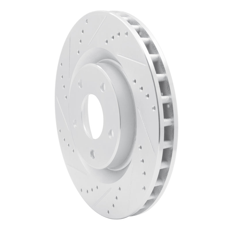 R1 Concepts R1 05-13 Cadillac XLR Front Left Drilled & Slotted Silver Brake Rotor