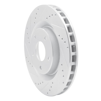 R1 Concepts R1 05-13 Cadillac XLR Front Left Drilled & Slotted Silver Brake Rotor