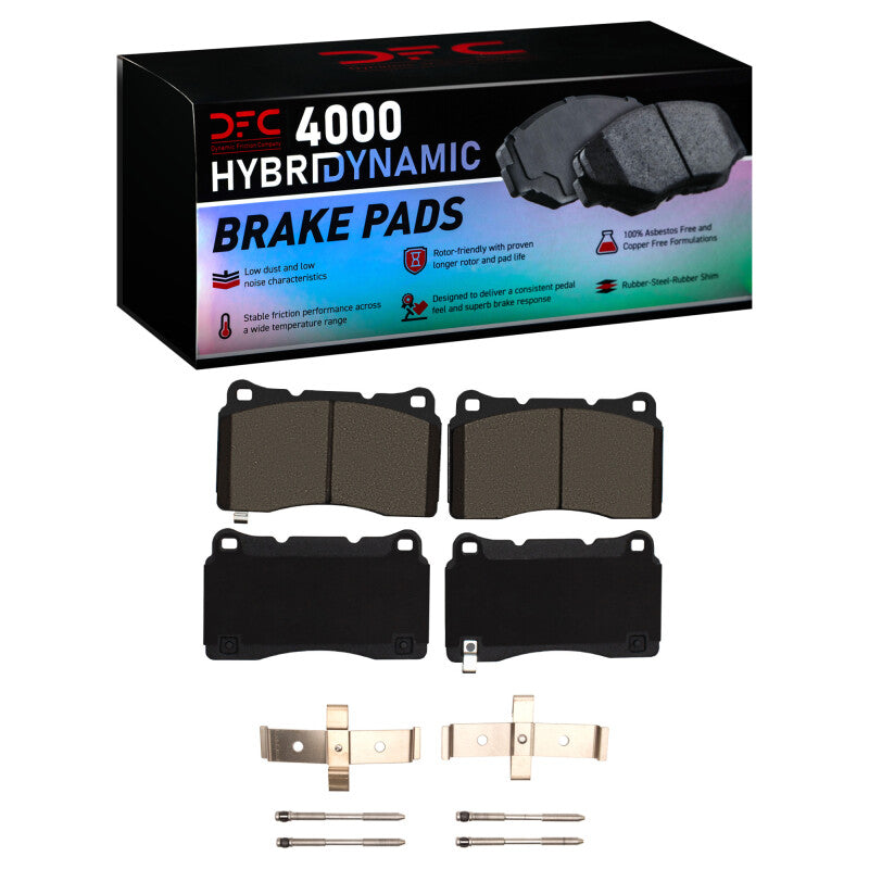 DFC 10-16 Hyundai Genesis Coupe Front 4000 HybriDynamic Brake Pads and Hardware Kit