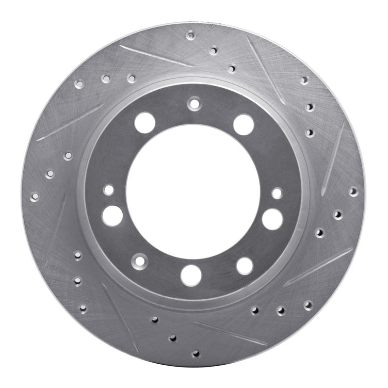 R1 Concepts R1 87-89 Porsche 944 Except Turbo Rear Right Drilled & Slotted Silver Brake Rotor