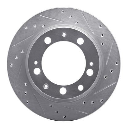 R1 Concepts R1 87-89 Porsche 944 Except Turbo Rear Right Drilled & Slotted Silver Brake Rotor