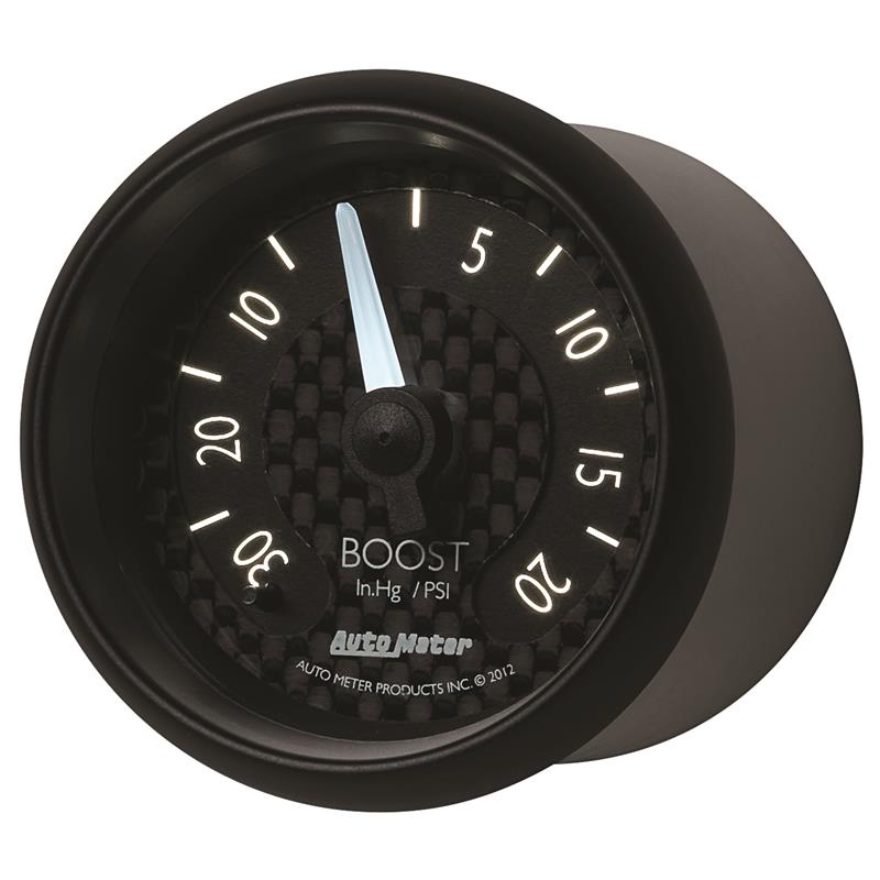 Autometer GT Series 52mm Mechanical 30 In Hg/20 psi Vacuum/Boost Gauge