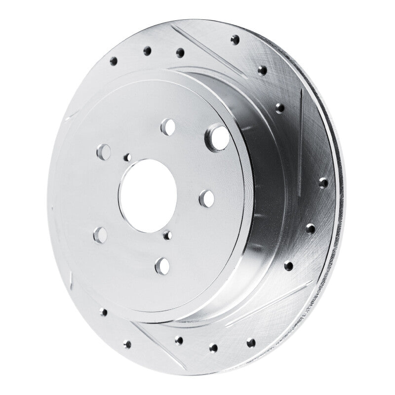 R1 Concepts R1 22-25 Subaru WRX Rear Right Drilled & Slotted Silver Brake Rotor
