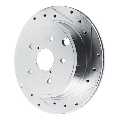 R1 Concepts R1 22-25 Subaru WRX Rear Right Drilled & Slotted Silver Brake Rotor