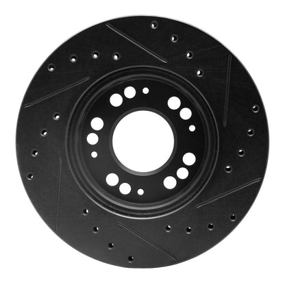 R1 Concepts R1 91-04 Dodge STEALTH Front Left Drilled & Slotted Black Brake Rotor