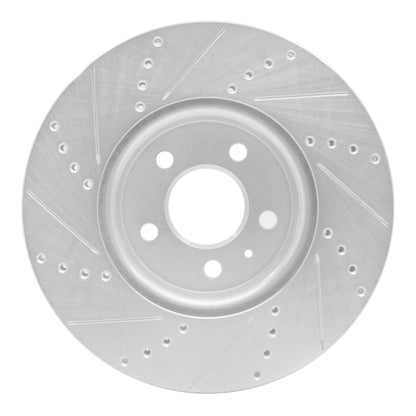 R1 Concepts R1 08-25 Audi A4 (USA/Canada) Front Right Drilled & Slotted Silver Brake Rotor