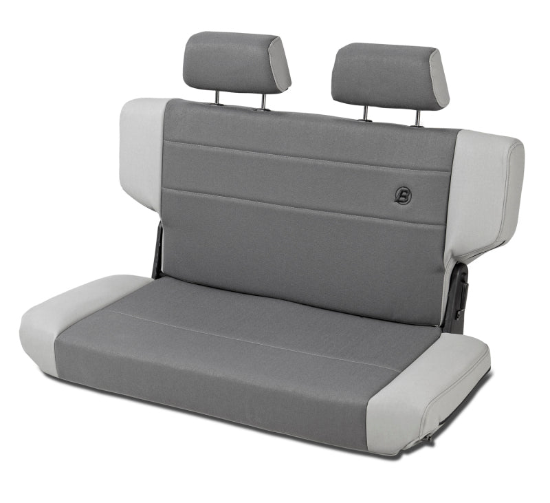 Bestop N-Tumble Seat 97-06 Jeep Wrangler TJ Rear Trailmax Fold (Center Fabric Insert Charcoal/Gray)