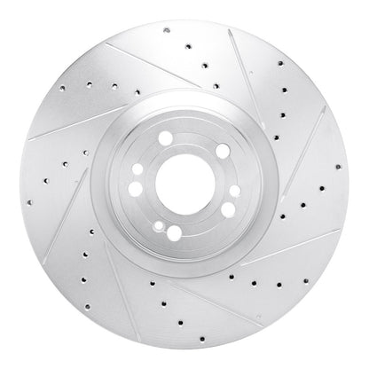 R1 Concepts R1 20-26 Mercedes-Benz GLE450e Front Right Drilled & Slotted Silver Brake Rotor