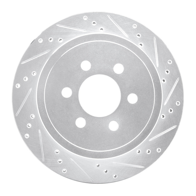 R1 Concepts R1 03-03 Dodge Durango Rear Right Drilled & Slotted Silver Brake Rotor