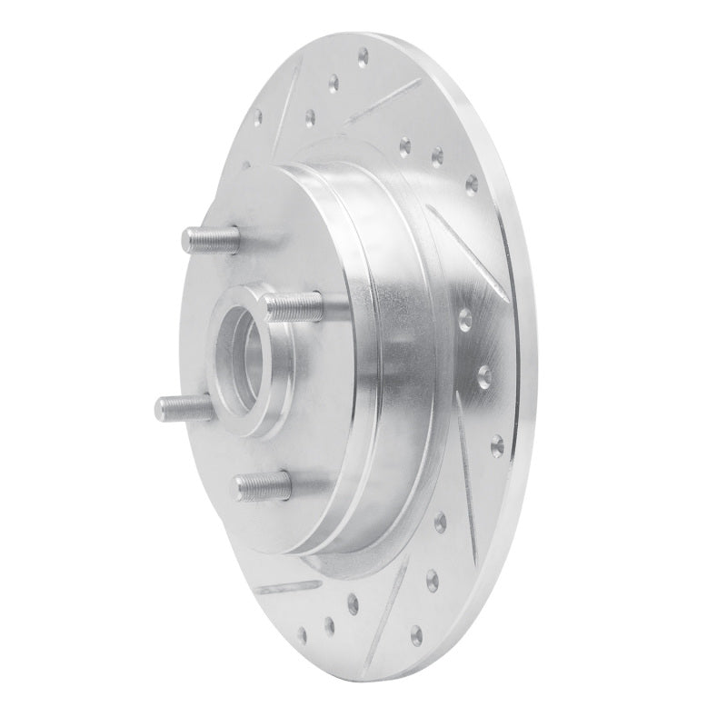 R1 Concepts R1 84-87 Nissan Maxima Rear Left Drilled & Slotted Silver Brake Rotor