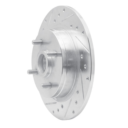 R1 Concepts R1 84-87 Nissan Maxima Rear Left Drilled & Slotted Silver Brake Rotor