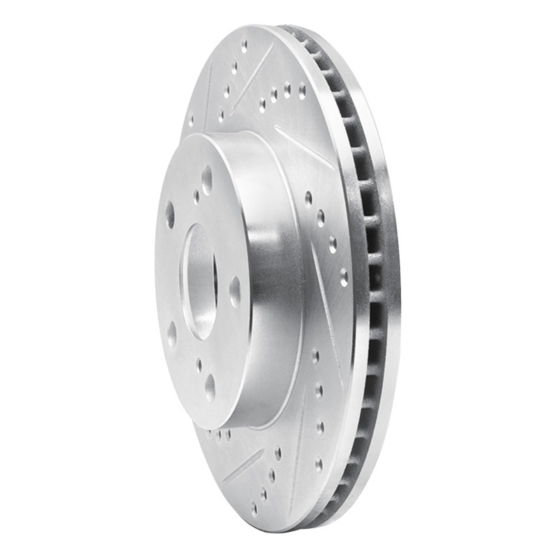 R1 Concepts R1 91-96 Toyota Previa Front Left Drilled & Slotted Silver Brake Rotor