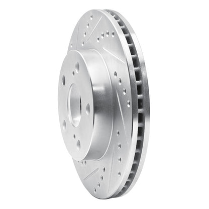 R1 Concepts R1 91-96 Toyota Previa Front Left Drilled & Slotted Silver Brake Rotor