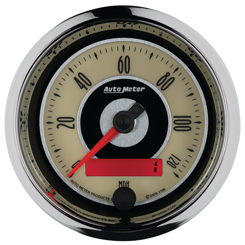 AutoMeter Gauge Speedometer 3-3/8in. 120MPH Elec. Programmable Cruiser