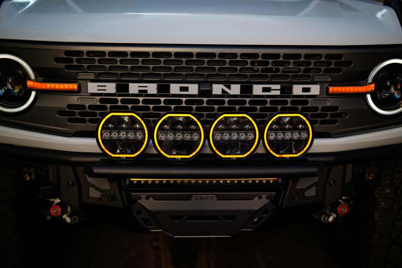 DV8 Offroad 7in Halo Elite Round Light w/ Accent Halo - White/Amber