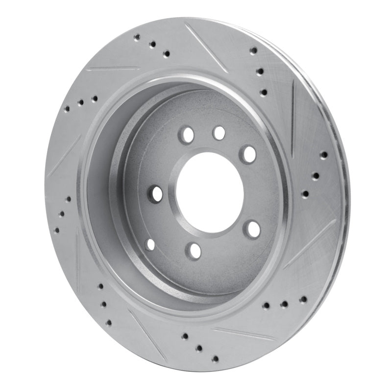 R1 Concepts R1 05-07 Land Rover LR3 Rear Left Drilled & Slotted Silver Brake Rotor