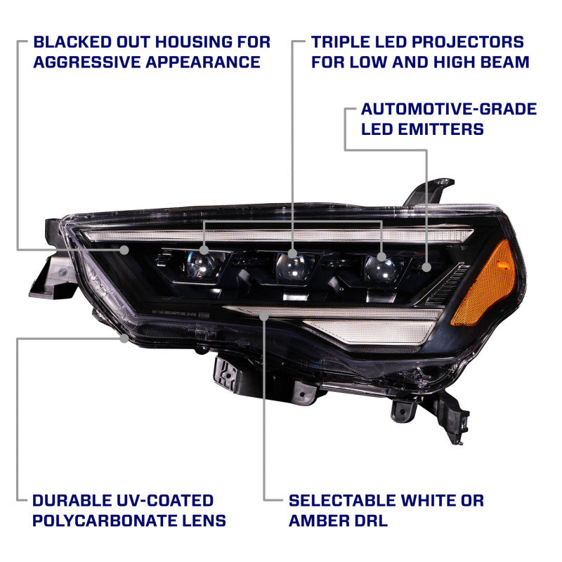 Form Lighting 2014-2024 Toyota 4Runner Sequential LED Projector Headlights (Pair)