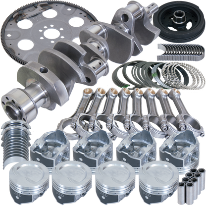 Eagle Chevy 350 1Pc 3.750in Crank 5.700in I-Beam Rod 4.060in Pistons 153 Tooth FP Balanced Assembly