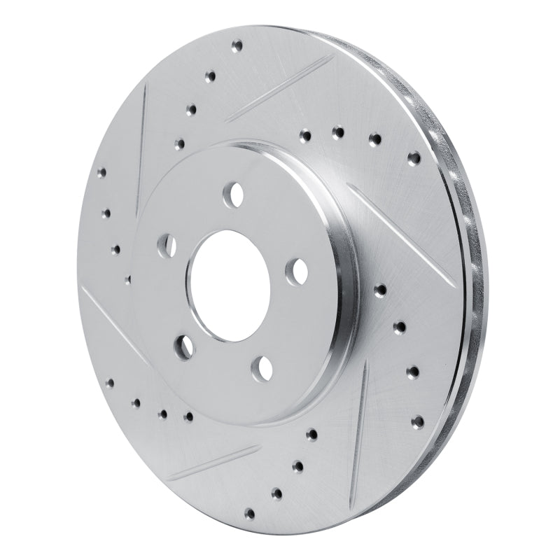 R1 Concepts R1 89-95 Chrysler LeBaron Front Left Drilled & Slotted Silver Brake Rotor