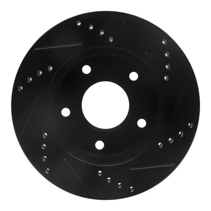 R1 Concepts R1 79-98 Buick Riviera Front/Rear Left Drilled & Slotted Black Brake Rotor