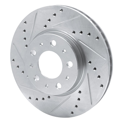 R1 Concepts R1 95-04 Volvo S70 Front Left Drilled & Slotted Silver Brake Rotor