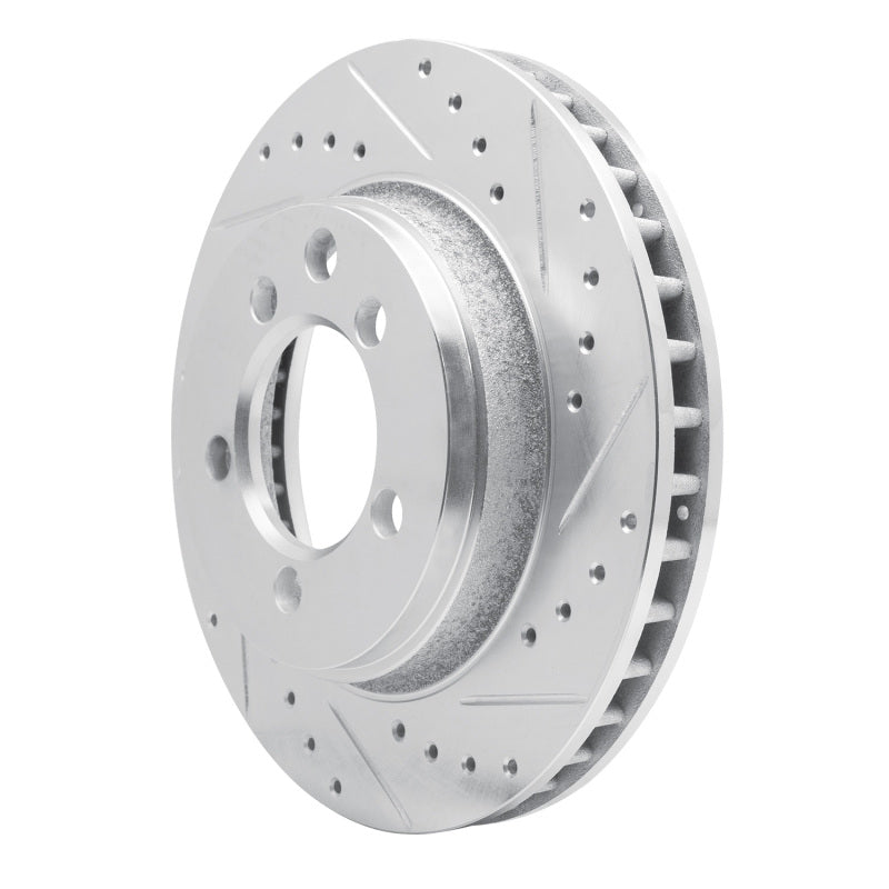 R1 Concepts R1 74-81 Dodge W150 Front Right Drilled & Slotted Silver Brake Rotor