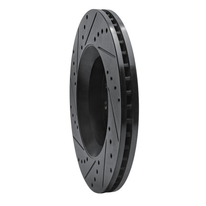 R1 Concepts R1 2002-2018 Dodge Sprinter 2500 Rear Right Drilled & Slotted Black Brake Rotor