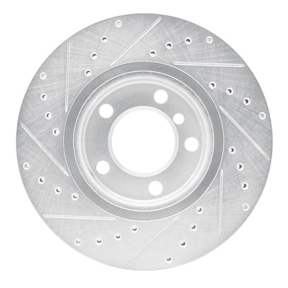 R1 Concepts R1 11-16 Mini Cooper Countryman Front Right Drilled & Slotted Silver Brake Rotor